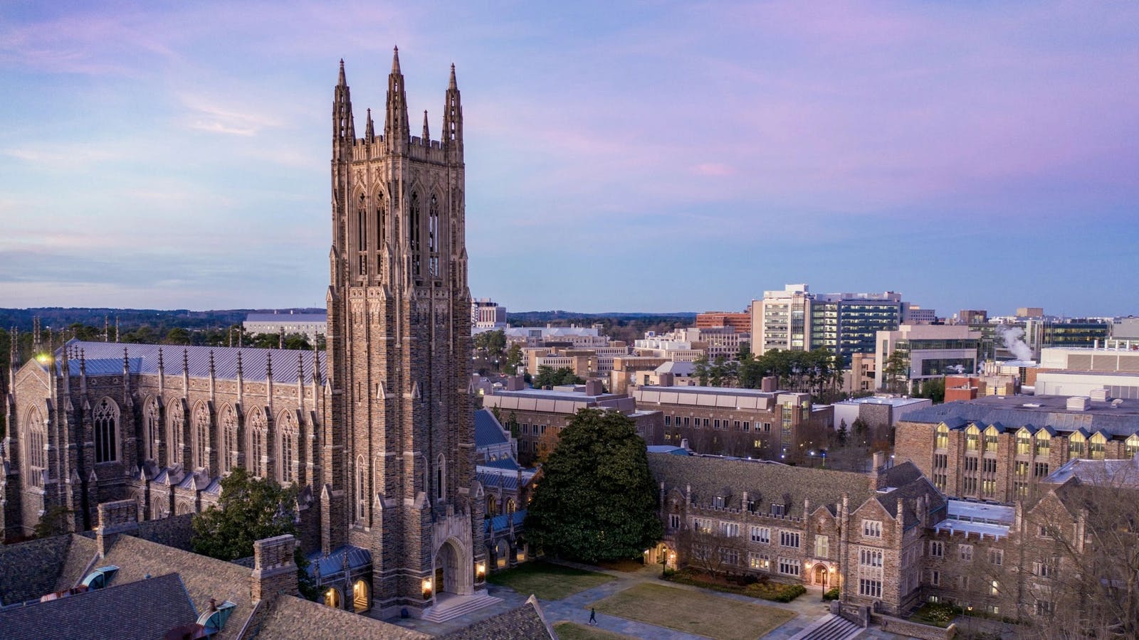 Hero image showing a picture of Duke University